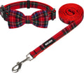 Christmas Buffalo Dog Collar and Leash Set, Classic Plaid Collar 